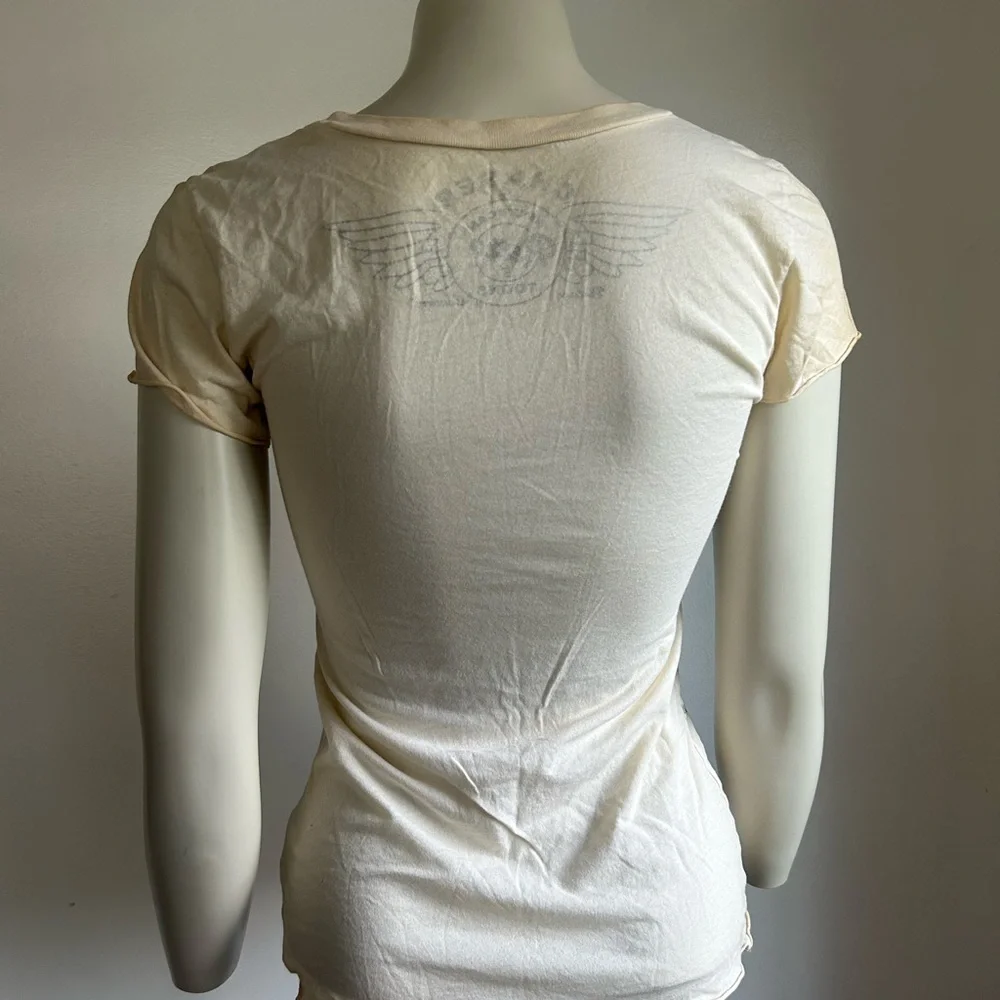 Graphic Print Cream T-Shirt small_2